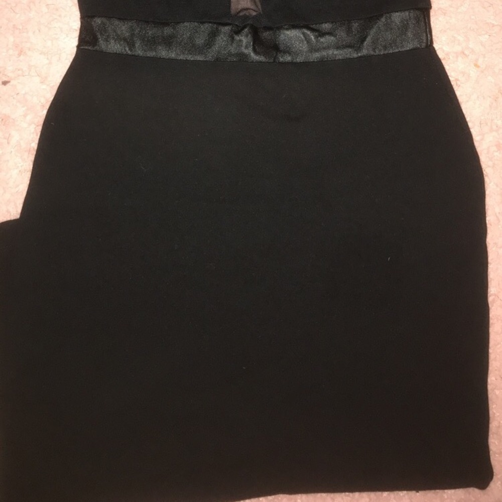 Black long knee dress